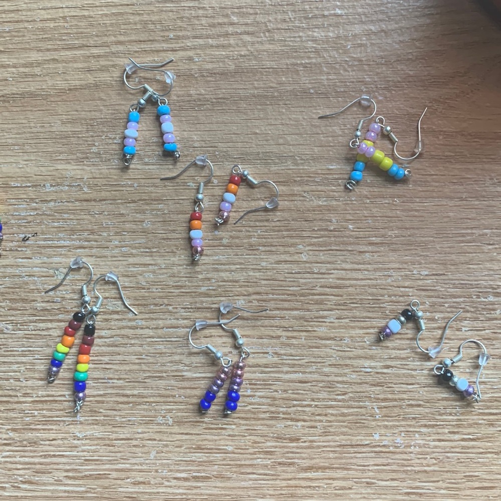 Handmade Pride Beaded Earrings